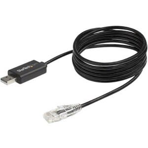 StarTech.com Startech.com Cable Adaptador Usb De 1.8 M Para Consola Cisco - Con Tasa De Transferencia De Hasta 460kbps - Adaptador Usb A Rj45 Compatible Con Windows, Mac And Linux - M/M - Conversor De Usb A Ethernet Para Consola Cisco - Cable For Portátil, Computadora De Escritorio, Router, Servidor, Conmutador - 460kbit/S - Níquel Conector Chapado - 28 Awg - Negro