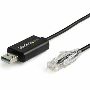 Startech.com Cable Adaptador Usb De 1.8 M Para Consola Cisco - Con Tasa De Transferencia De Hasta 460kbps - Adaptador Usb A Rj45 Compatible Con Windows, Mac And Linux - M/M - Conversor De Usb A Ethernet Para Consola Cisco - Cable For Portátil, Computadora De Escritorio, Router, Servidor, Conmutador - 460kbit/S - Níquel Conector Chapado - 28 Awg - Negro - Image 3