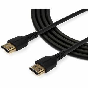 Startech.com Cable Hdmi Con Ethernet De Alta Velocidad De 2m - 4k 60hz - Cable Hdmi 2.0 Premium - Para Uso En Pantallas O Tvs (rhdmm1mp) - Cable For Dispositivo De Audio/Vídeo, Tv, Monitor - 18gbit/S - Admite Hasta3840 X 2160 - Apantallado - Oro Conector Chapado - 30 Awg - Negro - Image 3