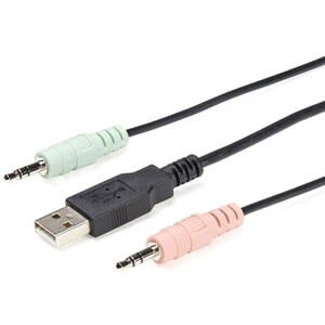 StarTech.com Startech.com Switch Conmutador Kvm De 2 Puertos Displayport Usb Con Cables Integrados De 1.5m - 4k60hz - Audio De 3.5mm (sv211dpua4k) - 2 Computador(es) - 3840 X 2160 - 4 X Usb - 3 X Displayport - De Escritorio