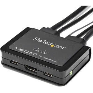 Startech.com Switch Conmutador Kvm De 2 Puertos Displayport Usb Con Cables Integrados De 1.5m - 4k60hz - Audio De 3.5mm (sv211dpua4k) - 2 Computador(es) - 3840 X 2160 - 4 X Usb - 3 X Displayport - De Escritorio - Image 5
