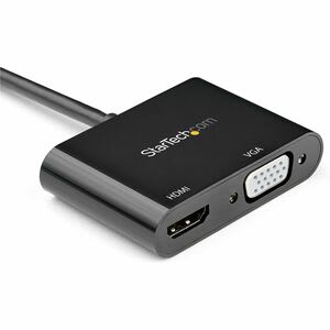 StarTech.com Startech.com Adaptador De Video Displayport A Hdmi Vga - Dongle Convertidor Displayport 1.2 Hbr2 A Hdmi 2.0 (4k 60hz) O Vga 1080p - Negro