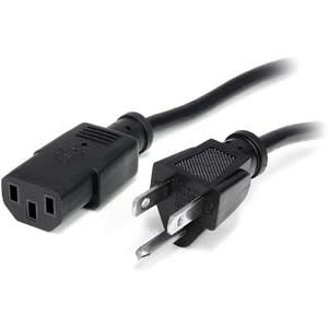 Startech.com Paquete De 10 Cables De 3m De Alimentación De Computadora, Nema 5-15p A C13, 10a 125v, 18awg, Cable De Repuesto - Para Computadora De Escritorio, Escáner, Impresora, Monitor - Iec 60320 C13 / Nema 5-15p - 125 V Ac / 10a - Negro - 10 / Paquete - Image 3