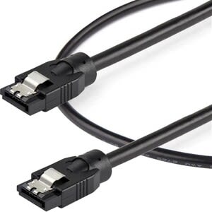 Startech.com Satrd60cm Cable Sata Redondo 0.6m - Conectores De Cierre - 6gbs - Alimentación Dd Sata - Cable For Disco Duro, Computadora De Escritorio, Servidor, Dvd - 6gbit/S - 30 Awg - Negro - Image 2