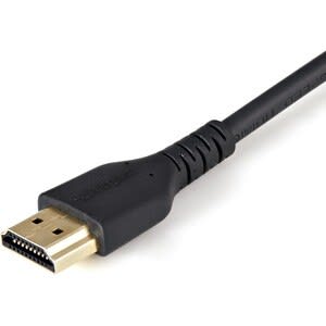 Startech.com Cable Hdmi De 2m Con Tornillo De Seguridad - Hdmi 2.0 4k 60hz Hdr De Alta Velocidad Con Ethernet, Conector De Bloqueo, M/M - Cable For Dispositivo De Audio/Vídeo, Tv, Monitor, Proyector, Sistema De Teatro En Casa, Reproductor De Se?alización Digital, Extensor De Puerto, Conmutador - 18gbit/S - Admite Hasta3840 X 2160 - Apantallado - Oro Conector Chapado - 34 Awg - Negro - Image 2