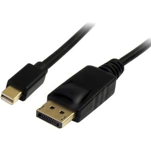 StarTech.com Startech.com Cable Adaptador De 1m De Monitor Mini Displayport 1.2 Macho A Dp Macho - 4k Con Soporte Hbr - Cable For Tv, Monitor, Dispositivo De Audio/Vídeo, Proyector, Portátil - 21.6gbit/S - Admite Hasta3840 X 2400 - Apantallado - Níquel, Oro Conector Chapado - Cmg - 32 Awg - Negro