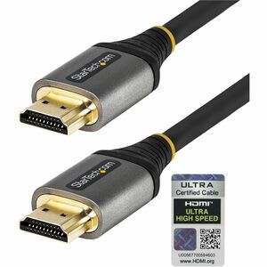 StarTech.com Startech.com Cable De 2m Hdmi 2.1 8k - Cable Hdmi Certificado De Ultra Alta Velocidad - 48gbps 8k 60hz 4k 120hz Hdr10+ Earc Ultra Hd - Cable For Dispositivo De Audio/Vídeo, Monitor, Tv, Pantalla, Portátil, Computador, Workstation, Apple Tv, Proyector, Sistema De Teatro En Casa, Reproductor De Se?alización Digital - 48gbit/S - Admite Hasta7680 X 4620 - Apantallado - Oro Conector Chapado - 30/32 Awg - Gris, Negro