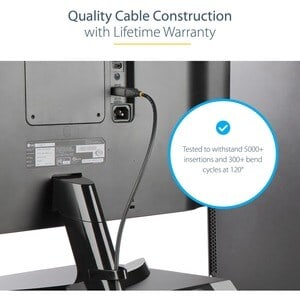 Startech.com Cable De 2m Displayport 1.4 Certificado Por Vesa - Hdr10 8k 60hz - Video Ultra Hd 4k 120hz - Cable Dp 1.4 Para Monitores - Cable For Dispositivo De Audio/Vídeo, Monitor, Workstation, Portátil, Computadora De Escritorio, Tv, Proyector, Reproductor De Se?alización Digital, Tarjeta Gráfica - 32.4gbit/S - Admite Hasta7680 X 4320 - Apantallado - Oro Conector Chapado - 34 Awg - Negro, Gris - Image 3