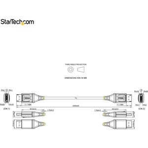 Startech.com Cable De 2m Displayport 1.4 Certificado Por Vesa - Hdr10 8k 60hz - Video Ultra Hd 4k 120hz - Cable Dp 1.4 Para Monitores - Cable For Dispositivo De Audio/Vídeo, Monitor, Workstation, Portátil, Computadora De Escritorio, Tv, Proyector, Reproductor De Se?alización Digital, Tarjeta Gráfica - 32.4gbit/S - Admite Hasta7680 X 4320 - Apantallado - Oro Conector Chapado - 34 Awg - Negro, Gris - Image 8