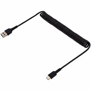 Startech.com Cable De 1m De Carga Usb A A Usb C, Cable Usb Tipo C En Espiral De Carga Rápida, Cable Usb 2.0 A A Usbc Negro - Cable For Dispositivo Móvil, Ipad Pro, Ipad Mini, Smartphone - Extremo Prinicpal: 1 X Usb 2.0 Tipo A - Macho - 480mbit/S - Apantallado - Níquel Conector Chapado - 22/32 Awg - Negro - Image 3