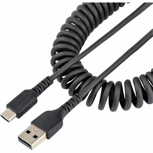 Startech.com Cable De 1m De Carga Usb A A Usb C, Cable Usb Tipo C En Espiral De Carga Rápida, Cable Usb 2.0 A A Usbc Negro - Cable For Dispositivo Móvil, Ipad Pro, Ipad Mini, Smartphone - Extremo Prinicpal: 1 X Usb 2.0 Tipo A - Macho - 480mbit/S - Apantallado - Níquel Conector Chapado - 22/32 Awg - Negro - Image 9