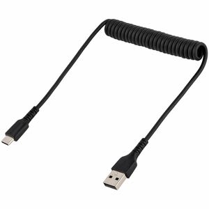 StarTech.com Startech.com Cable De 50cm De Carga Usb A A Usb C, Cable Usb Tipo C En Espiral De Carga Rápida, Cable Usb 2.0 A A Usbc Negro - Cable For Dispositivo Móvil, Ipad Pro, Ipad Mini, Smartphone - Extremo Prinicpal: 1 X Usb 2.0 Tipo A - Macho - 480mbit/S - Apantallado - Níquel Conector Chapado - 22/32 Awg - Negro