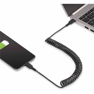 Startech.com Cable De 1m De Carga Usb C A Usb C, Cable Usb Tipo C En Espiral De Carga Rápida Y Servicio Pesado, Cable Usb 2.0 Usbc Negro - Cable For Dispositivo Móvil, Ipad Pro, Ipad Mini, Smartphone - 480mbit/S - Apantallado - Níquel Conector Chapado - 22/32 Awg - Negro - Image 9