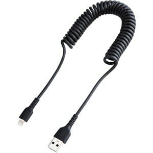 Startech.com Cable De 1m Usb A Lightning En Espiral Con Certificación Mfi Negro - Cable Lightning En Espiral De Carga Para Iphone - Cable For Dispositivo Móvil, Iphone, Ipad Air, Ipad, Ipad Mini, Airpods, Magic Keyboard, Magic Trackpad, Ratón Magic, Control Remoto Siri, Estación De Carga - 480mbit/S - Mfi - Apantallado - Níquel Conector Chapado - 22/32 Awg - Negro - Image 7