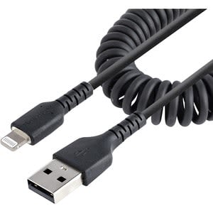 Startech.com Cable De 50cm Usb A Lightning En Espiral Con Certificación Mfi Negro - Cable Lightning En Espiral De Carga Para Iphone - Cable For Dispositivo Móvil, Iphone, Ipad Air, Ipad, Ipad Mini, Airpods, Magic Keyboard, Magic Trackpad, Ratón Magic, Control Remoto Siri, Estación De Carga - 480mbit/S - Mfi - Apantallado - Níquel Conector Chapado - 22/32 Awg - Negro - Image 10