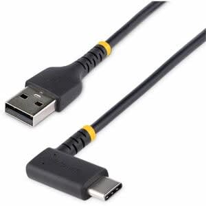 Startech.com Cable 2m Usb A A Usb C Acodado En ángulo Recto - Cable Usb-C De Carga Rápida De Alta Resistencia - Usb 2.0 A A Usb Tipo-C - Cable For Dispositivo Periférico, Ipad Pro, Ipad Mini, Smartphone, Dock, Cargador, Cargador De Automóvil - 480mbit/S - Apantallado - Oro, Níquel Conector Chapado - 22/32 Awg - Negro