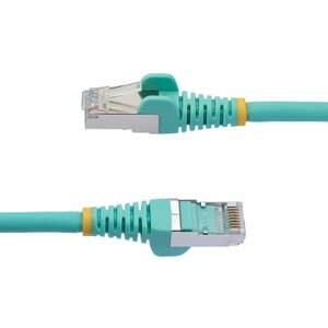 Startech.com Cable De 1.8m De Red Ethernet Cat6a - Aguamarina - Lszh - 10gb - 500mhz - Poe++ 100w - Snagless Sin Pestillo - Rj-45 - S/Ftp - Cable For Dispositivo De Red - Extremo Prinicpal: 1 X Rj-45 Red - Macho - Extremo Secundario: 1 X Rj-45 Red - Macho - 10gbit/S - Cable De Conexión - Apantallado - Oro Contacto Chapado - Lszh - 27 Awg - Aqua