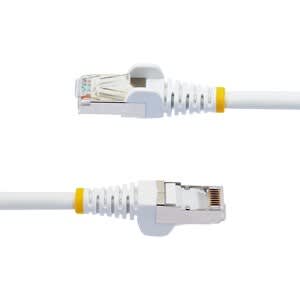 StarTech.com Startech.com Cable De 3m De Red Ethernet Cat6a - Blanco - Lszh - 10gb - 500mhz - Poe++ De 100w - Snagless Sin Pestillo - Rj-45 - S/Ftp - Cable For Dispositivo De Red - 10gbit/S - Cable De Conexión - Apantallado - Oro Contacto Chapado - Lszh - 27 Awg - Blanco