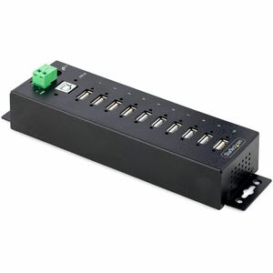 Startech.com Hub Concentrador Usb 2.0 De 10 Puertos - Hub Usb Resistente - Protección Esd Nivel 4 - Escritorio, Pared, Din - 10 Total Usb Port(s) - 10 Usb 2.0 Port(s) - Pc - Image 7
