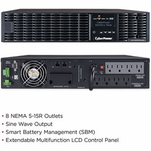 Nobreak Ups Cyberpower Ol1500, 1500va/1350w,lcd,sai Online De Conversion Dual,120v,8c,2u