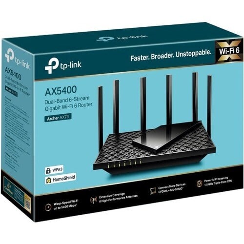 Tp-Link Router Wifi 6 Gigabit De Doble Banda Ax5400, 4804 Mbps En 5 Ghz Y 574 Mbps En 2.4 Ghz