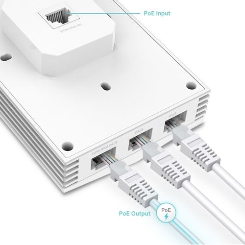 Tp-Link Eap655-Wall Banda Dual Ieee 802.11ax 574mbit/S Punto De Acceso Inalámbrico - Exterior - 2.40ghz, 5ghz - 4 X Red (rj-45) - Gigabit Ethernet - Poe Ports - Placa De Pared - Image 5