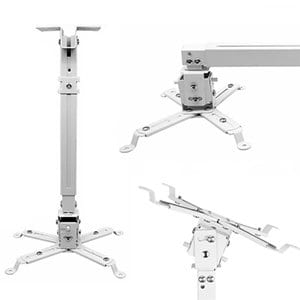 Brobotix  Soporte Universal Para Proyector, Expandible De 63 A 100 Cm, Soporta Hasta 10 Kg, Montaje En Techo O Pared, Color Blanco. Inclinación De -15° A 15°, Giro -8° A 8°, Fácil Instalación. Soporte Para Proyector Con Montaje En Techo O Pared, Fijación En Techo Y Pared Para Proyector. Acer®, Benq Dlp®, Epson®, Infocus®, Sharp®, Viewsonic®, Resolución, Lúmenes, Powerlite®, - Image 3
