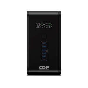 CDP No-Break R-Smart 1210, 1200 Va, 720 Watts, 10 Contactos Tipo Nema5-15r (5 Contactos Con Respaldo, Avr Y Supresión De Picos Y 5 Con Supresión De Picos), Amplio Rango De Entrada, Sensor De Carga, Protección Contra Sobrecarga Rj11/45, Filtro De Ruido. Baterías Selladas Libre De Mantenimiento, Pantalla Lcd. Tiempo De Respaldo De Hasta 59 Minutos (con Una Pc). Software De Monitoreo Inteligente Y Puerto Usb. Corriente Máxima Entrada 13amp/1560watts, Corriente Salida 6a, Batería 12v,7ah * 2. Garantía De 2 Años En Partes Electronicas Y Baterías.