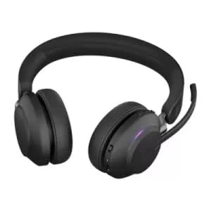 Jabra Jabra Audífono Inalámbrico Evolve2 65 Link380a Ms Stéreo Certificada Con Micrsoft Teams , Bt, Incluye Link 380a , Usb-A, Alcance De Hasta 30 M Y Aislamiento De Ruido Activa, Posee Un Elegante Indicador De Luz Color Morado Cuatro Veces Más Visible.color Negro