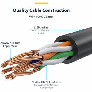 Startech.com Cable De 30cm De Red Ethernet Cat6 Delgado Sin Enganches - Cable De Red Snagless - Gris - Cable For Dispositivo De Red - Cable De Conexión - Oro Conector Chapado - Lszh - 28 Awg - Gris - Image 8