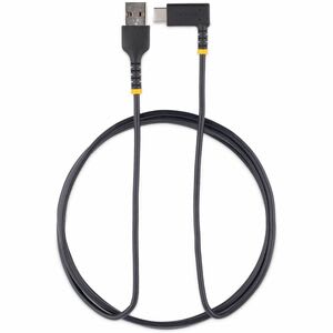 Startech.com Cable 2m Usb A A Usb C Acodado En ángulo Recto - Cable Usb-C De Carga Rápida De Alta Resistencia - Usb 2.0 A A Usb Tipo-C - Cable For Dispositivo Periférico, Ipad Pro, Ipad Mini, Smartphone, Dock, Cargador, Cargador De Automóvil - 480mbit/S - Apantallado - Oro, Níquel Conector Chapado - 22/32 Awg - Negro
