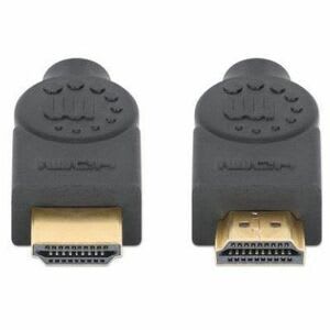 Cable Hdmi De Alta Velocidad Cl3 Para Pared Mh Con Ethernet, Negro, 1 M, Clasificación De Seguridad Cl3, Hdmi Macho A Macho, Hdr, Contactos Chapados En Oro, Doble Blindaje, Hec, Arc, Ancho De Banda De 18 Gbps, Negro - Cable For Dispositivo De Audio/Vídeo, Tv, Proyector, Barra De Sonido, Receptor A/V, Monitor, Portátil, Pc, Consola De Juegos, Playstation 4, Playstation 5, ... - 18gbit/S - Admite Hasta3840 X 2160, 1920 X 1080, 1280 X 720, 2560 X 1440 - Moldeado - Apantallado - Oro Cont