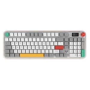 Teclado Gamer Inalambrico Warstrike Frost Kg500fi / Membrana 96% / 98 Teclas + Perilla / 2.4 Ghz + 2 Bt + Usb-C / Rgb + Pantalla / Hasta 350 Hrs Sin Rgb, 38 Hrs Con Rgb / Anti-Ghosting / Legend Series / Frost