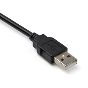 Startech.com Cable Profesional De 0.3m Usb A Puerto Serie Serial Rs232 Db9 Con Retención Del Puerto Com - 1 X Usb 2.0 Tipo A - Macho - Negro