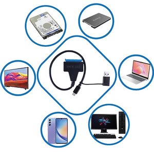 Convertidor Usb V3.0 A Sata 2.5" Dual: Usb-A/Tipo-C, 30 Cm - Image 2