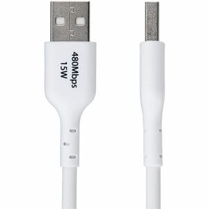 Cable Cargador Usb-A A Usb-C De 3m – Cable Adaptador Usb-A A Usb Tipo C – 3a – Cable De Carga Y Sincronización – Usb 2.0 – Recubrimiento De Tpe – M/M – Blanco