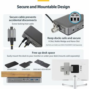 Startech.com Docking Station Usb-C De 2 Monitores Hdmi - 4k 60hz - Red Ethernet De 1gbps - Dock Multipantalla - Pd De 100w - 2 Pantallas Compatibles - 4k @ 60hz - 3840 X 2160 - 6 X Puertos Usb - 4 X Usb Type-A Ports - Usb Tipo-A - 2 X Usb Type-C Ports - Usb Tipo-C - 1 X Rj-45 Ports - Red (rj-45) - 2 X Puertos Hdmi - Hdmi - Cableado - Gigabit Ethernet - Windows 11, Windows 10, Ubuntu 24.04 - 100w Usb Power Delivery