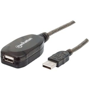 Manhattan Manhattan Cable Usb V2.0 Ext. Activa 10.0m Bolsa - 480mbit/S - Cable De Extensión - Negro