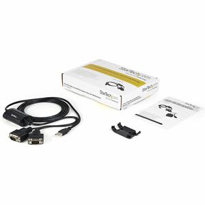 Startech.com Cable 1.8m Usb A 2 Puertos Serial Rs232 Db9 Retención Del Puerto De Asignación Com - Negro