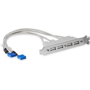 Startech.com Cabezal Bracket De 4 Puertos Usb 2.0 Con Conexión A Placa Base 2x Idc10