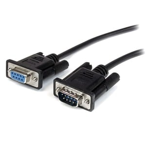 Startech.com Cable 2m Extensión Directo Straight Through Serial Rs232 Video Ega Db9 Macho A Hembra - Negro - Cable De Extensión - Apantallado - Níquel Conector Chapado - Negro