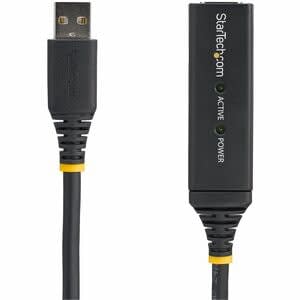 Startech.com Cable 15m Extensión Alargador Usb 2.0 Activo Amplificado - Macho A Hembra Usb A - Negro - Cable For Enchufe De Pared, Adaptador De Alimentación - 480mbit/S - Apantallado - Níquel Conector Chapado - Negro