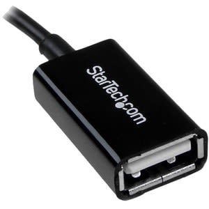 Startech.com Cable Adaptador De 12cm Micro Usb Macho A Usb A Hembra Otg Para Tablets O Teléfonos Celulares - Negro - Cable For Mouse, Teclado, Teléfono Móvil, Tablet Pc, Lector Texto Digital - Apantallado - Negro - Image 5