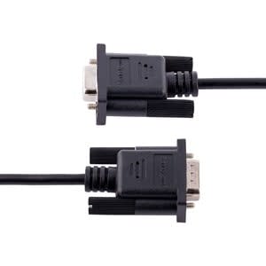 Startech.com Cable 3m Serial Rs232 Para Módem Nulo, Crossover Cruzado Blindado, Cable Db9 Puerto Com Hembra A Macho Compatible Dte - Cable For Módem - Apantallado - Níquel Conector Chapado - 28 Awg - Negro
