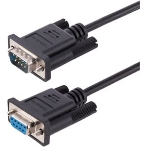 Startech.com Cable 3m Serial Rs232 Para Módem Nulo, Crossover Cruzado Blindado, Cable Db9 Puerto Com Hembra A Macho Compatible Dte - Cable For Módem - Apantallado - Níquel Conector Chapado - 28 Awg - Negro