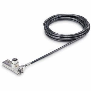 Startech.com Paquete De 10 Candados K-Slot De Llave Y Clave Numérica Para Laptop - Cables De Seguridad Antirrobo Con La Misma Llave - 1.98m Cable - Reiniciable - 4-Dígitos - Plata, Negro - Acero, Plástico - Para Portátil, Monitor, Impresora, Base De Conexión, Computadora De Escritorio, Computador Todo En Uno, Material De Laboratorio, Osciloscopio, Equipos De Prueba