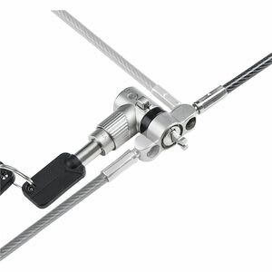 StarTech.com Startech.com Cable De Seguridad Con Candado Universal 3 En 1 Para Laptop - Cable Antirrobo Con Noble Wedge®/Nano/K-Slot Para Laptop - 2.01m Cable - Barra En T Patentada/Cerradura Con Llave Maestra - Plata, Negro - Acero, Acero Al Carbono, Plástico - Para Portátil, Base De Conexión, Monitor, Impresora, Computadora De Escritorio, Proyector, Osciloscopio, Material De Laboratorio