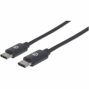 Manhattan Cable Usb-C V2.0, C-C 2.0m Negro 480mbps - Cable For Portátil, Macbook Pro, Tableta, Cargador De Pared, Cargador Portátil, Dispositivo Usb - 480mbit/S - Moldeado - Apantallado - Níquel Conector Chapado - Níquel Contacto Chapado - 30/22 Awg - Negro