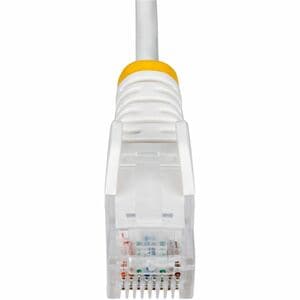 Startech.com Cable Ethernet Cat6 Delgado De 15m Blanco - Utp - Cobre Puro - 28awg - Rj45 - Snagless - Lszh - Probado Con Fluke - Cable For Dispositivo De Red, Bastidor, Panel De Conexión, Conmutador Poe, Cámara Ip - 1gbit/S - Cable De Conexión - Unshielded Twisted Pair (utp) - Oro Conector Chapado - Oro Contacto Chapado - Lszh - 28 Awg - Blanco