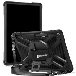 Brobotix Funda De Uso Rudo Para Tableta Microsoft® Surface® Pro 12 De 12". Incluye: Correa De Hombro Desmontable, Correa De Mano Ajustable Y Giratoria, Soporte Para Escritorio, Soporte Para Lápiz óptico, Con Ranura Incorporada Para Colocar El Teclado De La Tableta. Material: Pc Y Tpu, Protector Para Tableta, Rugged Case With Hand Strap 360°, Color Negro,surface Pro12, Funda Para Microsoft Surface Pro12 , Carcasa Para Tablet Pro 12, Protector Para Tableta Microsoft Surface Pro 12, Carcasa Para Surface Pro 12. - Image 2
